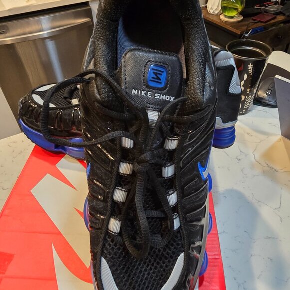 Nike Shox TL Black Racing Blue Metal Silver CN0151-004 Men's Size 12 SHOES NEW - Picture 3 of 16